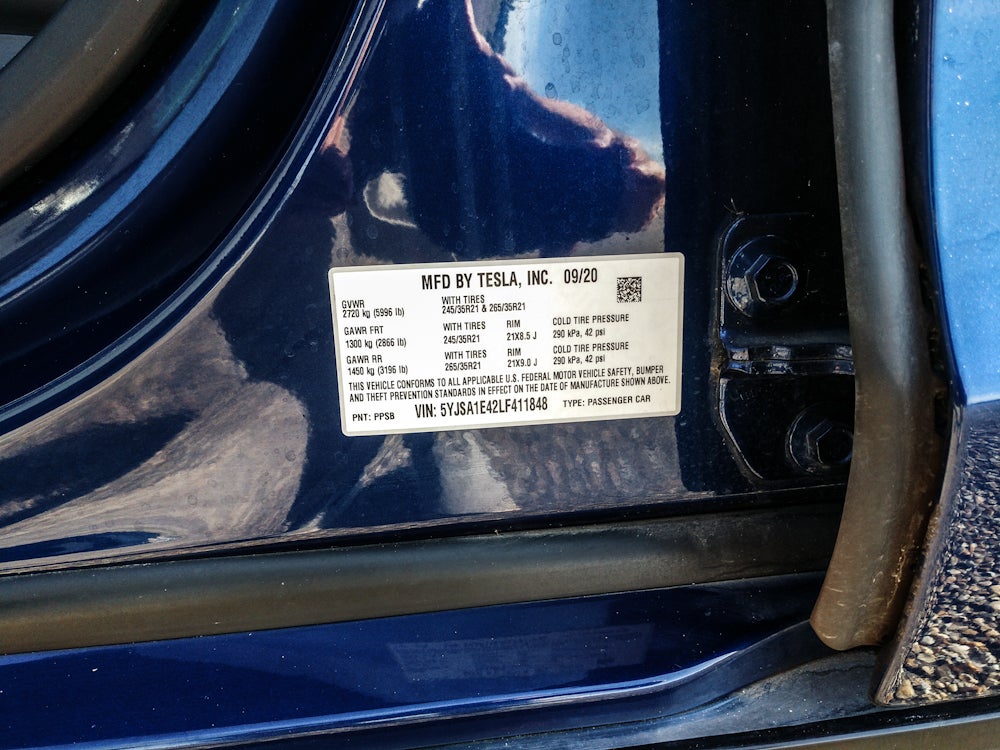 2020 Tesla Model S Performance