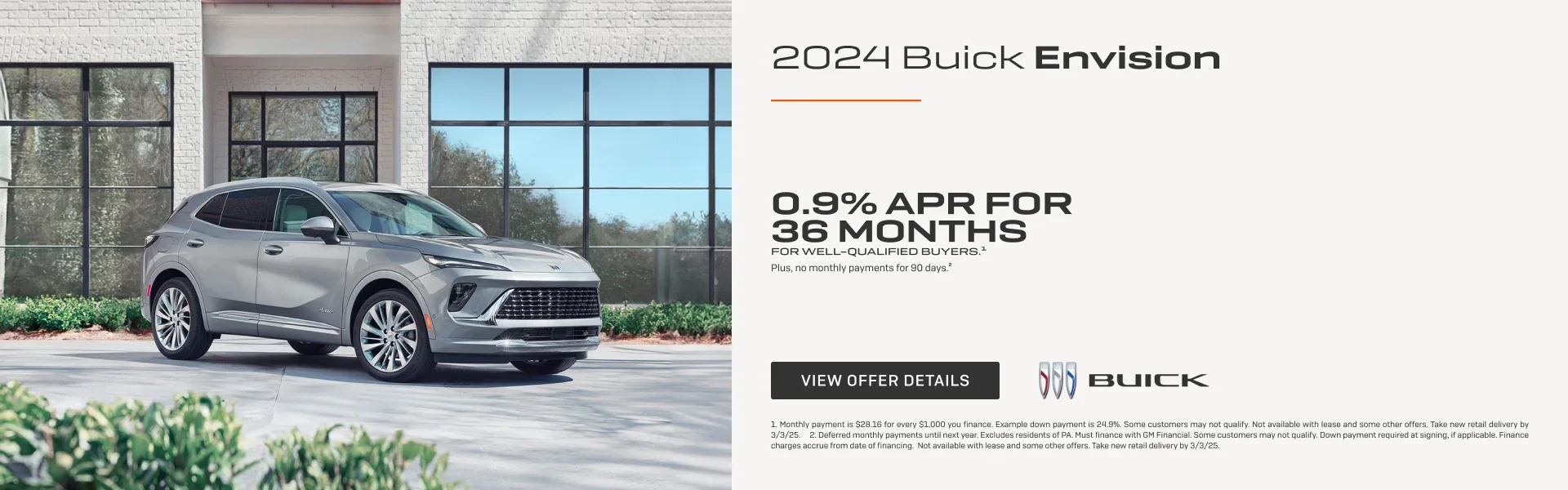 2024 Buick Envision 0.9% APR for 36 months